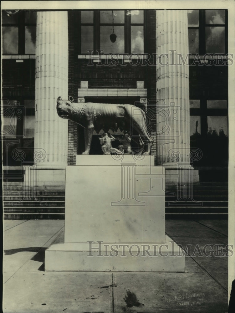 1929 Press Photo Rome, Italy Founders Statue Gifted To Rome, Georgia - mjc22441 - Historic Images
