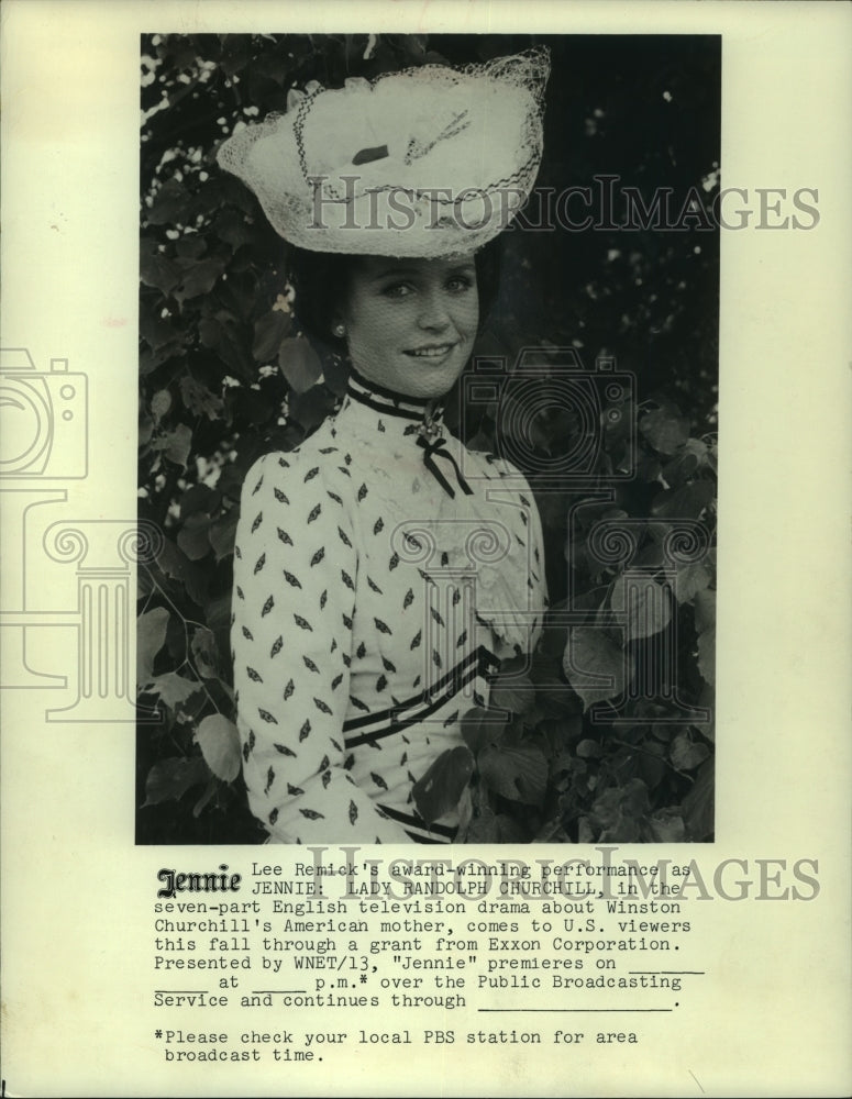 1975 Press Photo Actress Lee Remick as &quot;Jennie: Lady Randolph Churchill&quot; - Historic Images