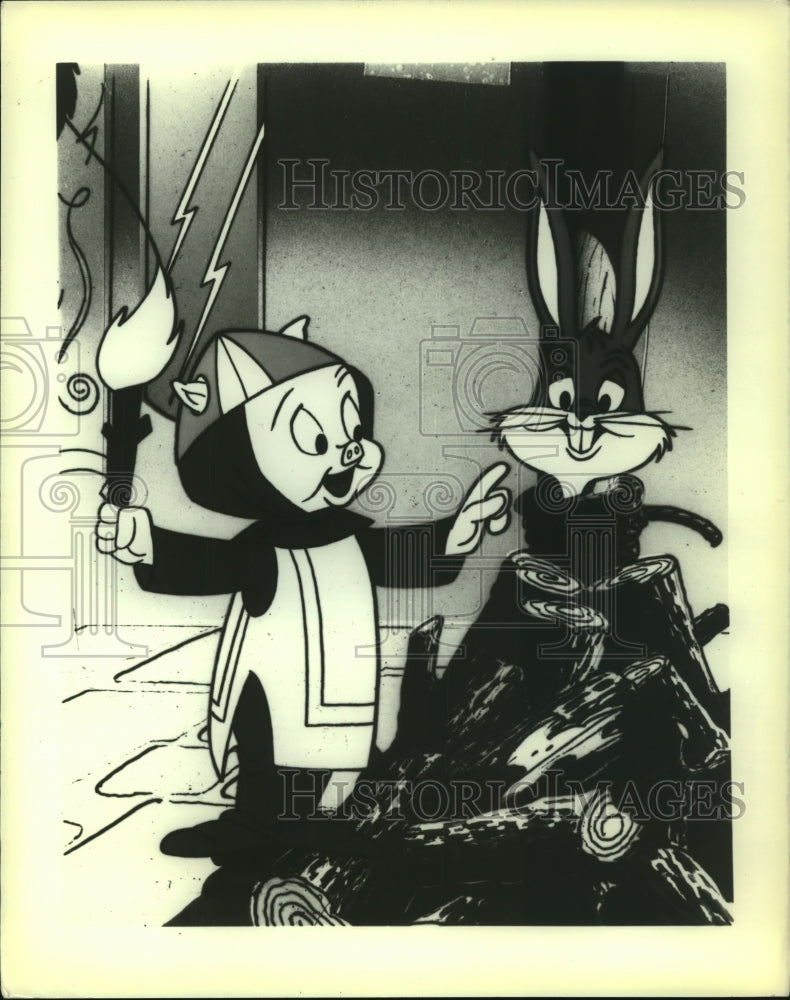 1978 Press Photo Bugs Bunny And Porgy Pig In CBS Television Network Show - Historic Images