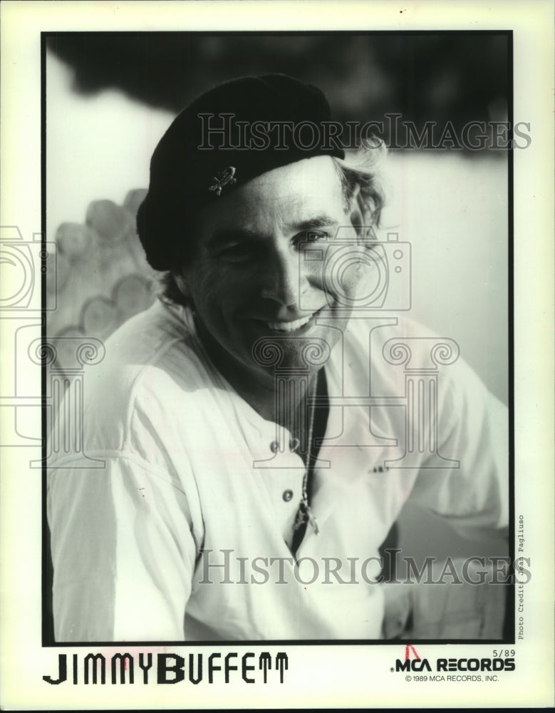 1989 Press Photo Jimmy Buffett, Singer - mjc22549 - Historic Images