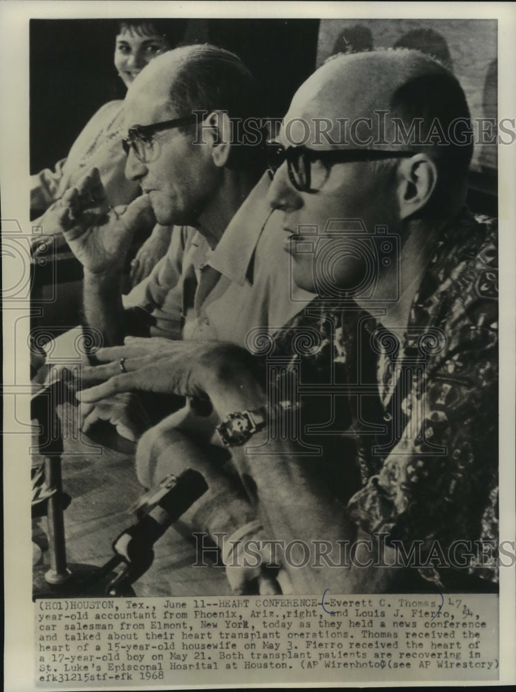 1968, Everett Thomas And Louis Fierro Talk About Transplants In Texas - Historic Images