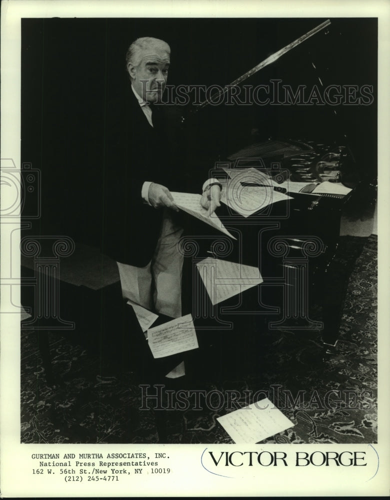 1980 Press Photo Victor Borge, comedian, pianist, conductor - mjc22659 - Historic Images