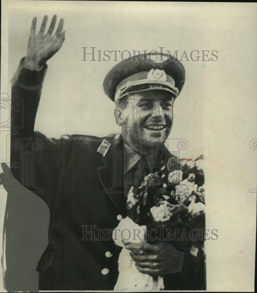 1961, Soviet astronaut Major Gherman Titov welcomed home, Russia - Historic Images