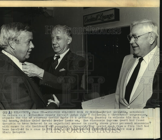 1983, Judge Christ Seraphim Welcome Back Party at the Eagles Club - Historic Images