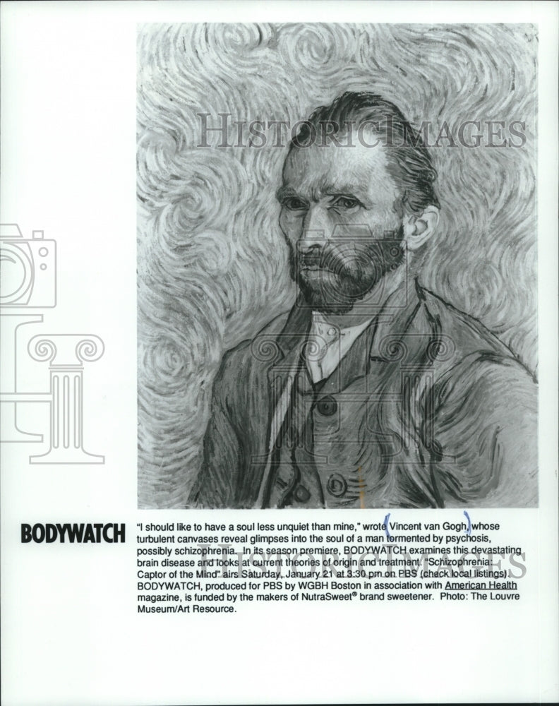 Press Photo Vincent van Gogh painting. BODYWATCH WGBH-TV special Boston, MA - Historic Images