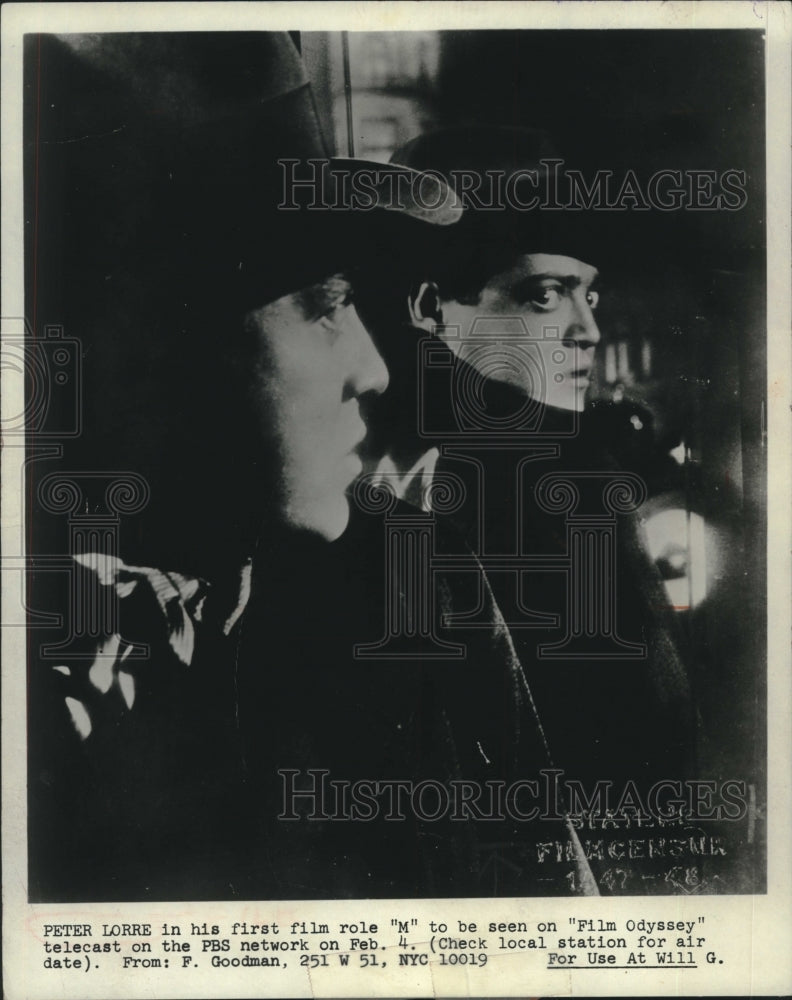 1983 Press Photo Peter Lorre in the German Film &quot;M&quot; - mjc23096 - Historic Images