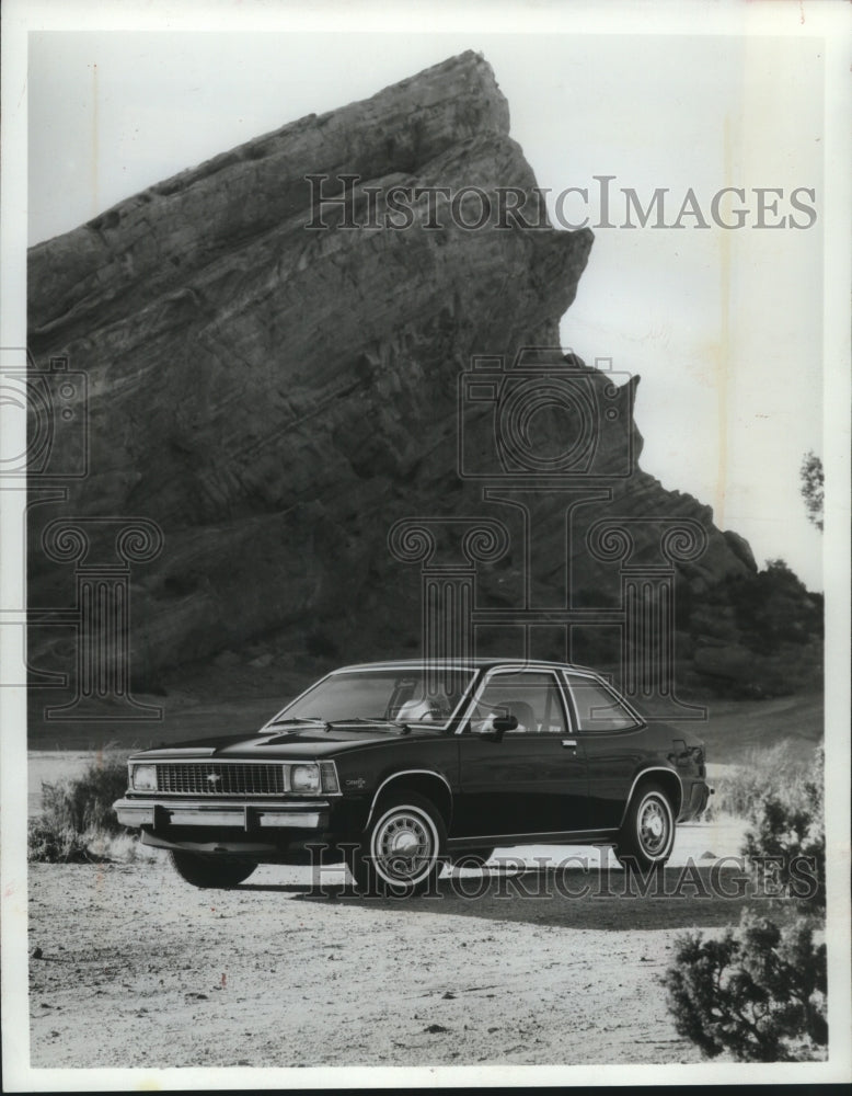 1979 Press Photo The 1980 Chevrolet Citation coupe shown in a desert setting. - Historic Images
