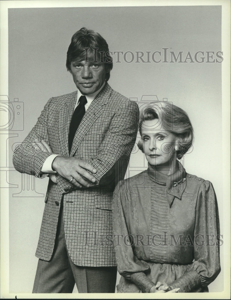 1984 Press Photo Dina Merrill & Mike Preston star in "Hot Pursuit" on NBC-TV - Historic Images