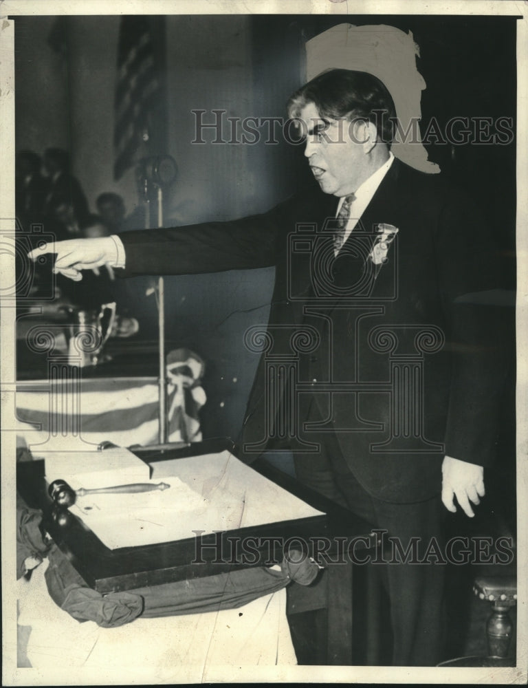 1936 Press Photo John L. Lewis, President,United Mine Workers in Washington, DC - Historic Images