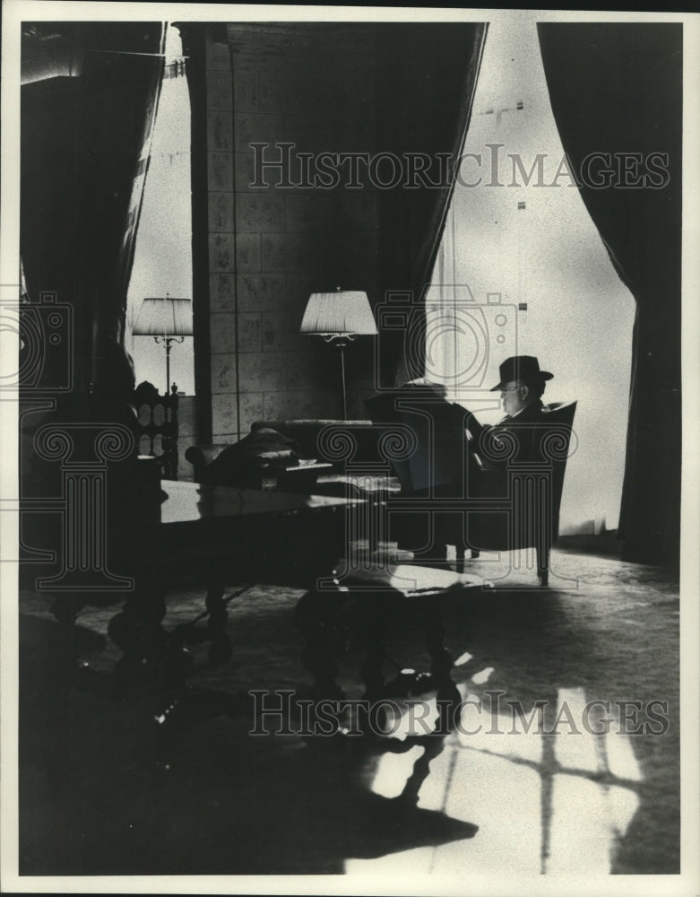 1978, John L. Lewis head of United Mine Workers in his office reading - Historic Images