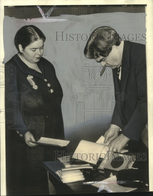 1938 Press Photo John L. Lewis and his daughter at CIO convention in Pittsburgh - Historic Images