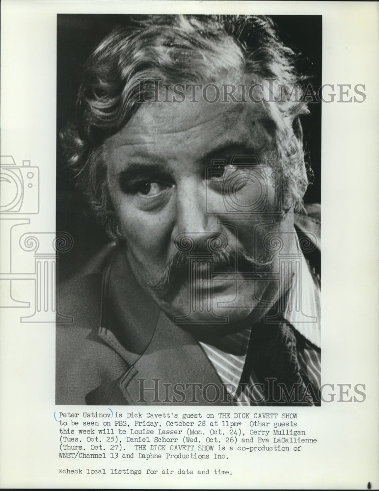 1977 Peter Ustinov, on Dick Cavett Show - Historic Images