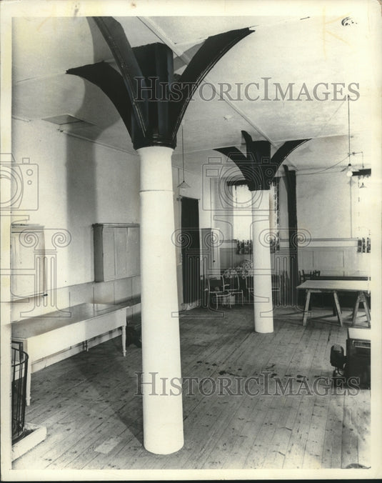1963 Press Photo Posts believed to come from masts of Mayflower England - Historic Images