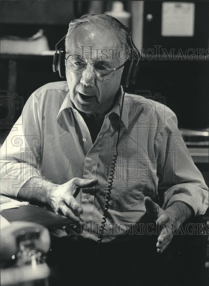 1984, Judge Christ Seraphim on a WISN Radio Talk Show - mjc23644 - Historic Images