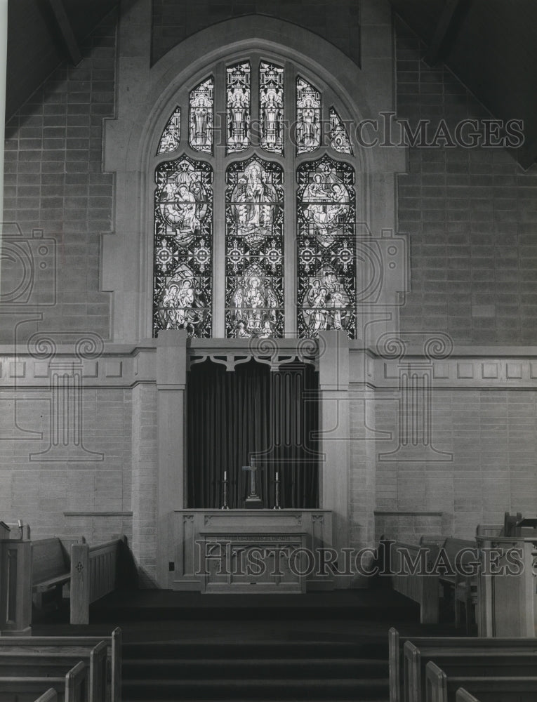 1956, Window for Karen Franks in Underwood Memorial Baptist Church - Historic Images