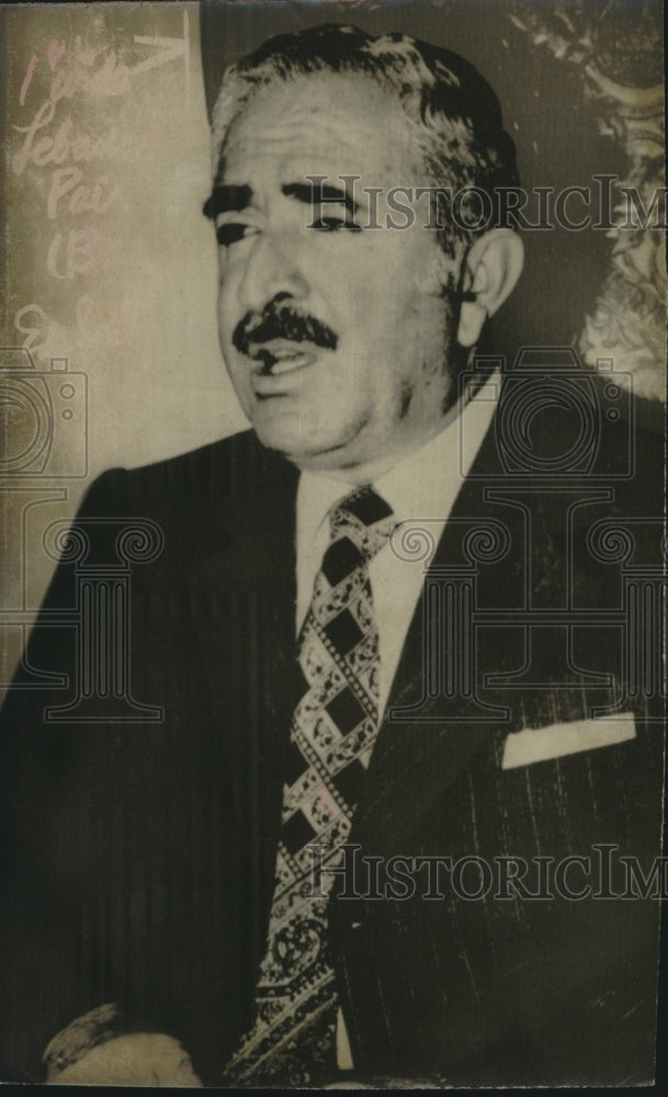 1975 Rashid Karami, Prime Minister of Lebanon Makes Appeal for Peace - Historic Images