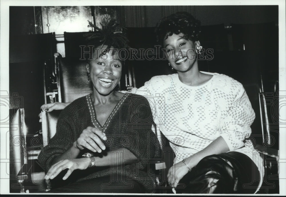 1987 Danitra Vance of "Saturday Night Live" with host Deborah Crable - Historic Images