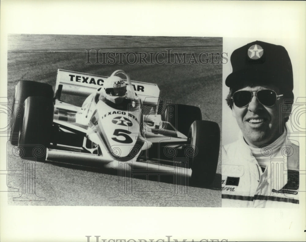 1983 Press Photo Tom Sneva In His 'Texaco Star' Race Car At Indianapolis 500 - Historic Images