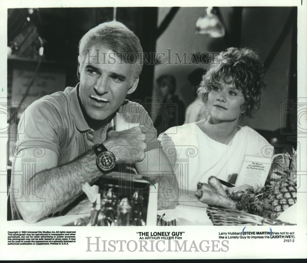 1983 Steve Martin and Judith Ivey in &quot;The Lonely Guy&quot; - Historic Images