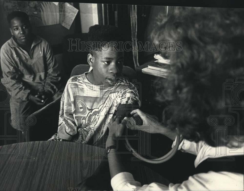 1992 Free Health Fair at Story School in Milwaukee, Wisconsin - Historic Images