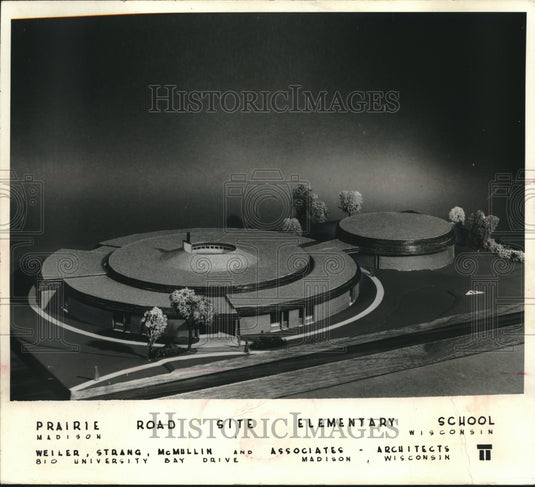 1965 Press Photo Model, Prairie Road, Elementary School. Madison Wisconsin - Historic Images