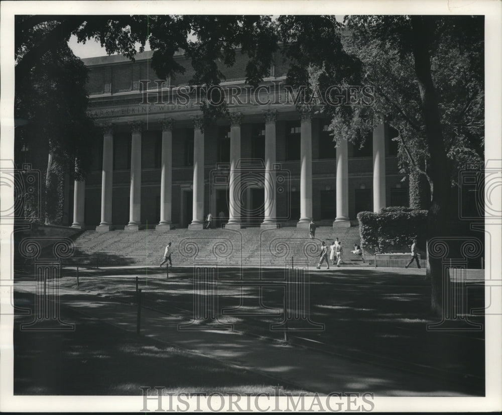 1963 Press Photo Harry Elkins Widener Memorial Library at Harvard University - Historic Images