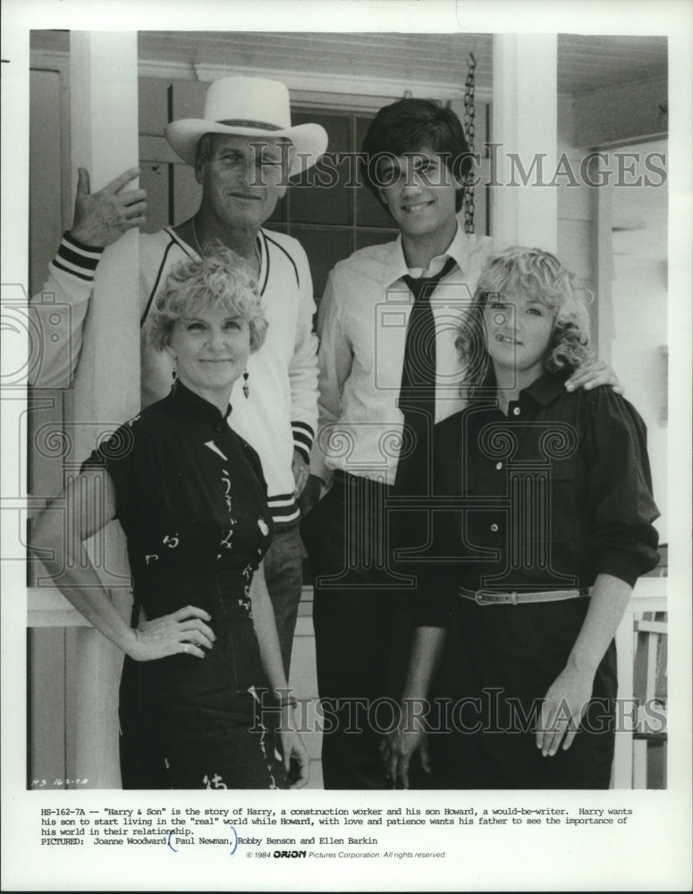 1984 Press Photo Actor Paul Newman &amp; others in &quot;Harry &amp; Son&quot; - mjc24416 - Historic Images