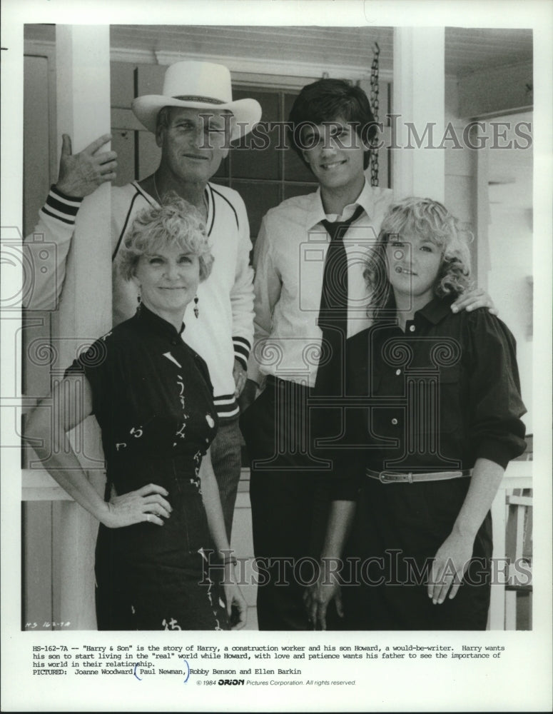 1984 Press Photo Actor Paul Newman & others in "Harry & Son" - mjc24416 - Historic Images