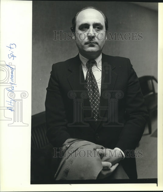 1980, Attorney Raymond Spitz Holds Coat In Hands - mjc24649 - Historic Images