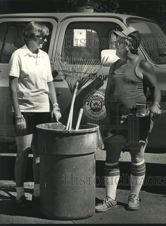 1988, Milwaukee County Parks director Brigid Sullivan & Bob Jenkins - Historic Images