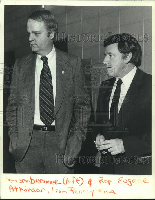 1982, F. James Sensenbrenner & Rep. Eugene Atkinson, of Pennsylvania - Historic Images