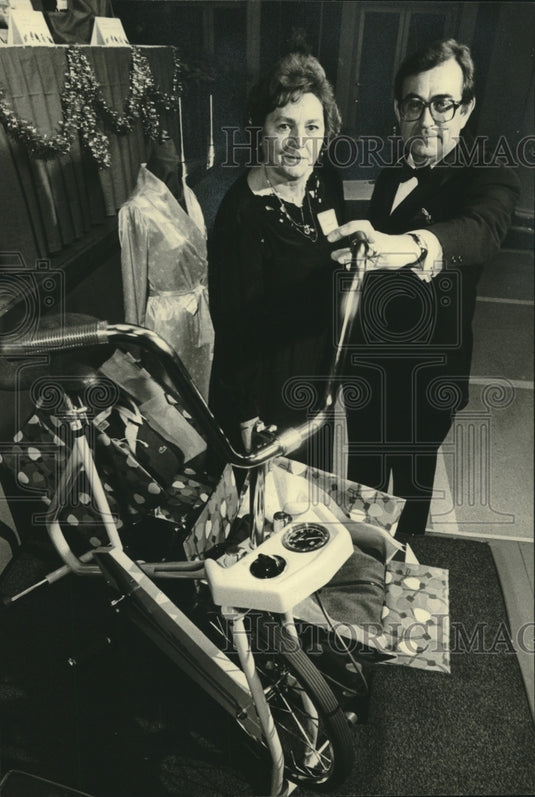 1981, Joyce And Donald Schuenke Inspect Bike At Christmas Benefit - Historic Images