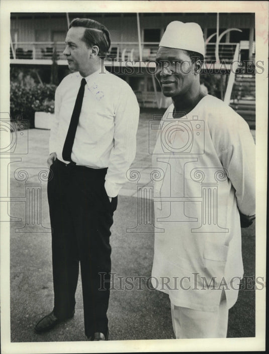 1967, President Sekou Toure of Guinea takes a break from interview - Historic Images