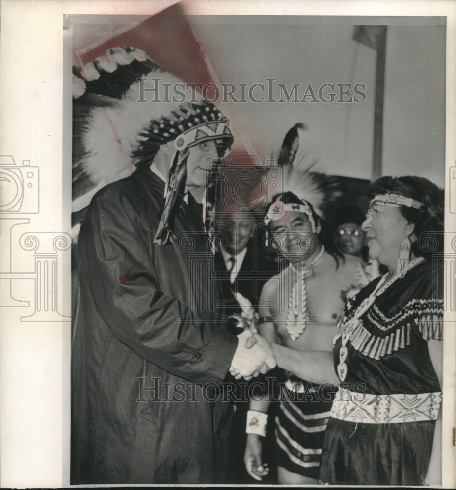 1961, President Kekkonen of Finland in Ceremony at Cloquet, Minnesota - Historic Images