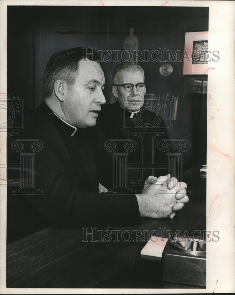 1962, Father William Kelley and predecessor Father Edward O&#39;Donnell - Historic Images