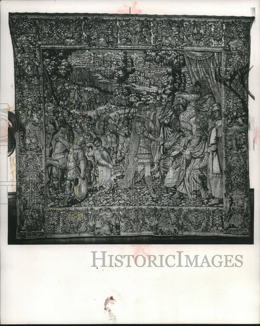 1957, 16th century tapestry is given to University of Wisconsin - Historic Images