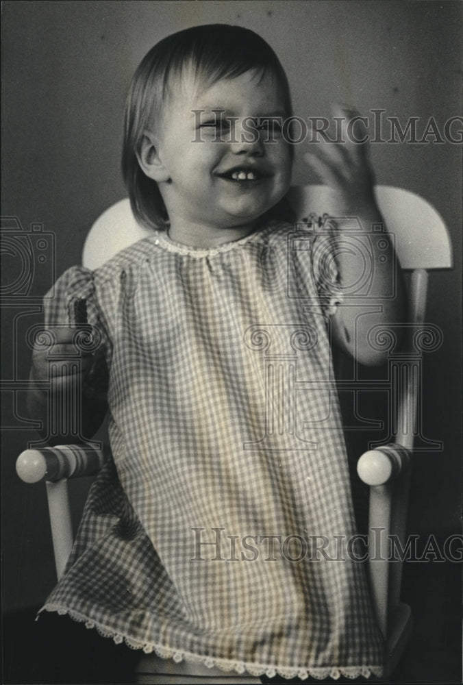1982 A Happy Jessica From Green Bay, Wisconsin Has Rare Disorder - Historic Images