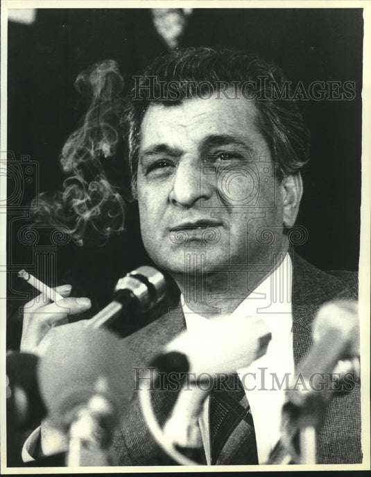 1980, Afghanistan's President Babrak Karmal at Kabul press conference - Historic Images