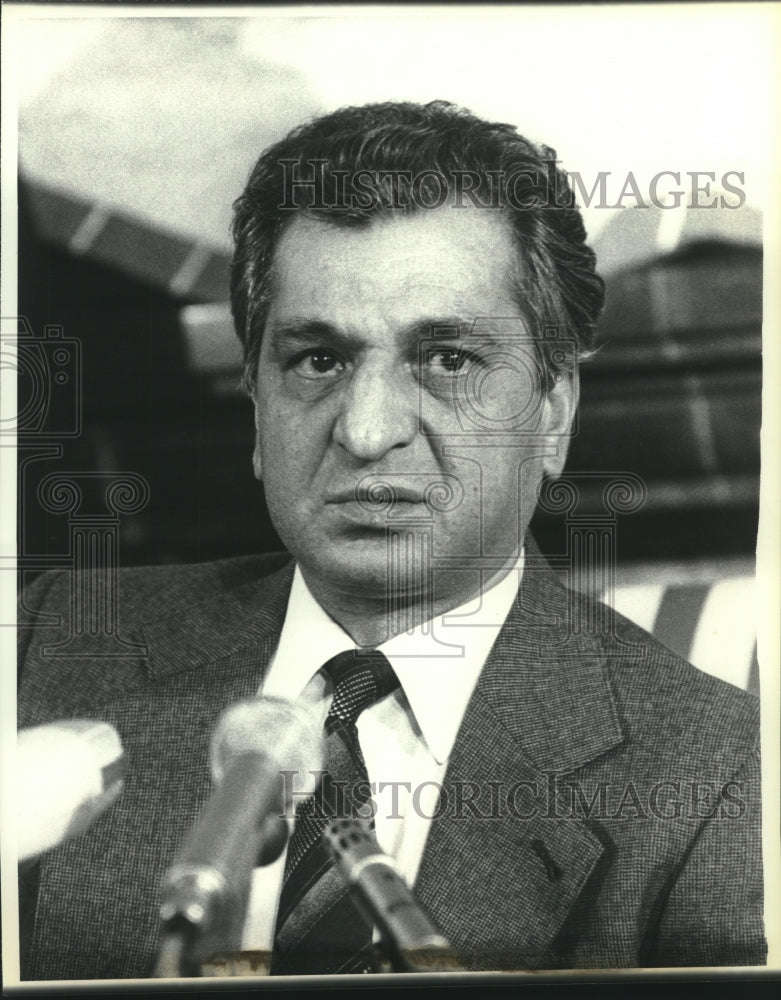1980 Afghanistan&#39;s president Babrak Karmal at Kabul press conference - Historic Images