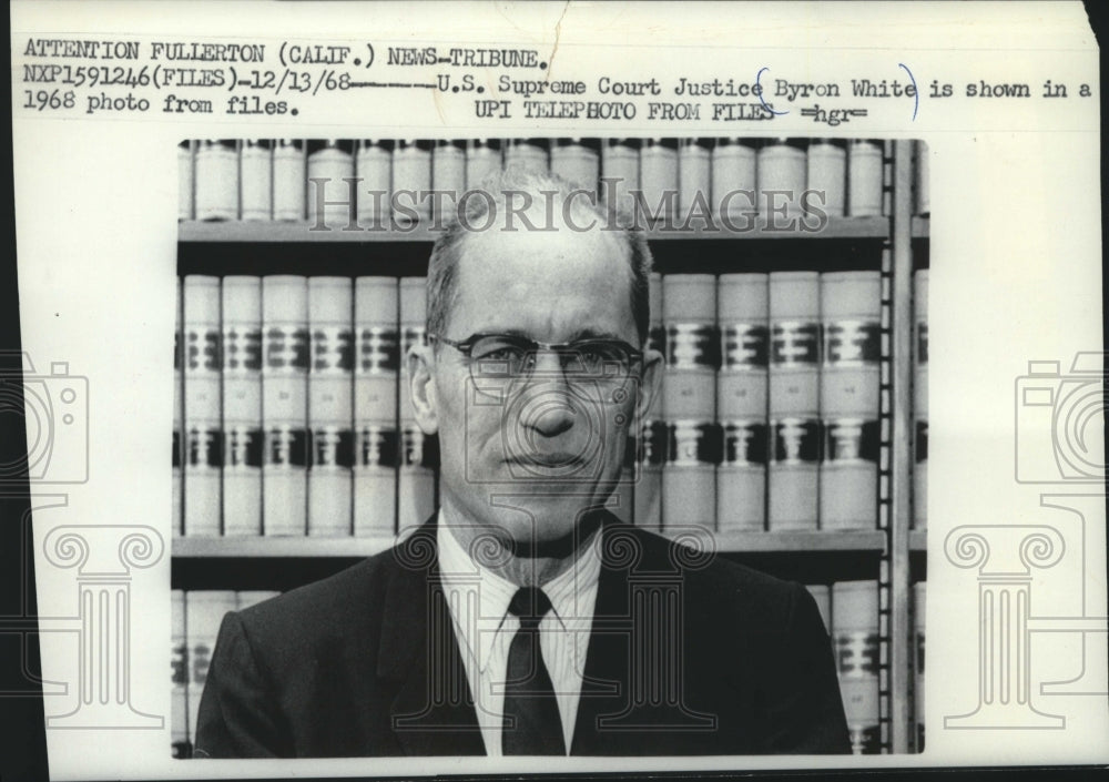 1968, United States Supreme Court Justice Byron White - mjc25144 - Historic Images