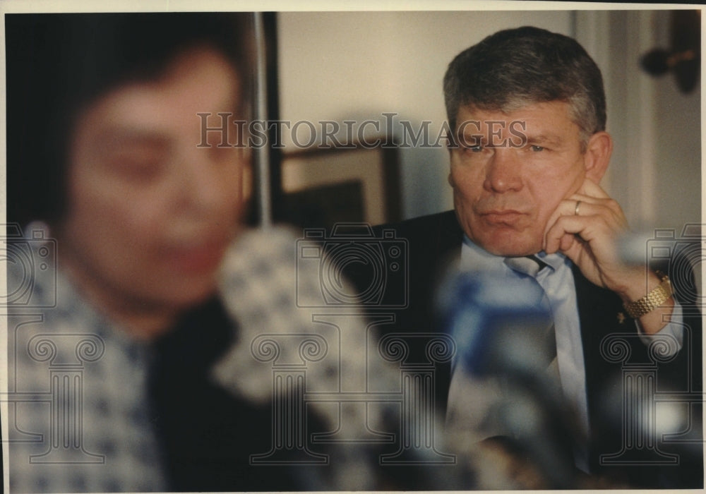 1989 Athletic director Ade Sponberg &amp; Chancellor Donna Shalala - Historic Images