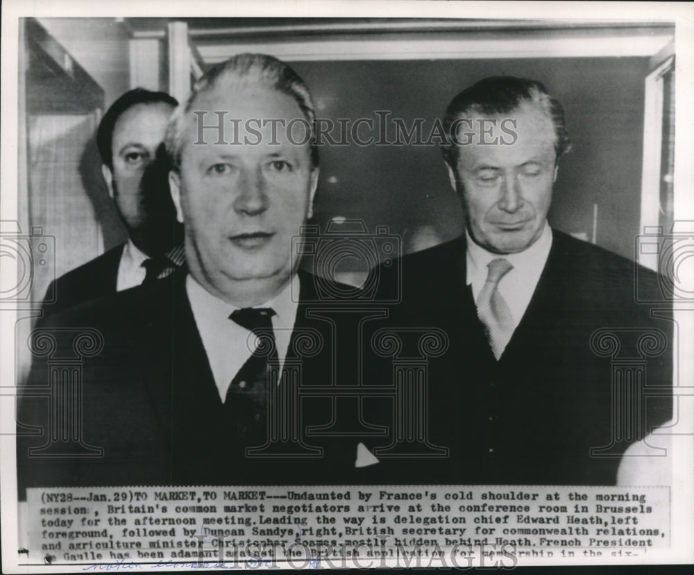 1963, Britain&#39;s Market Negotiators Arrive At Conference In Brussels - Historic Images