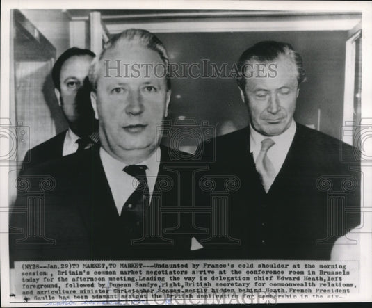 1963, Britain's Market Negotiators Arrive At Conference In Brussels - Historic Images