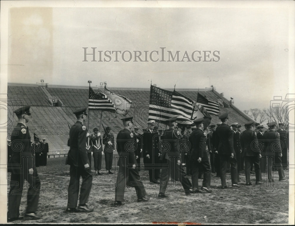 1961, Reserve Officer Training corp members, Camp Randall Stadium - Historic Images