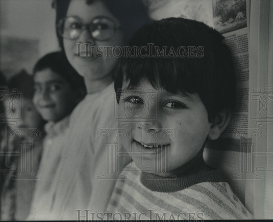 1985 Dark-Haired Swedish Children At Rinkeby Day-Care Center, Sweden - Historic Images