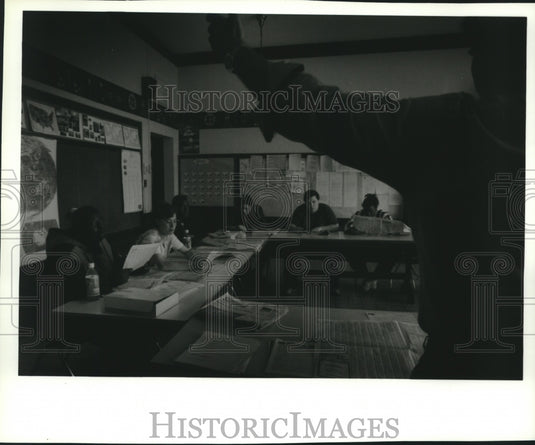 1994, Teacher and students at 68th Street High School in Wisconsin - Historic Images