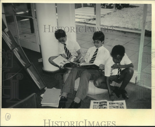 1985, Students at St. Alban's, Pretoria, South Africa - mjc25544 - Historic Images
