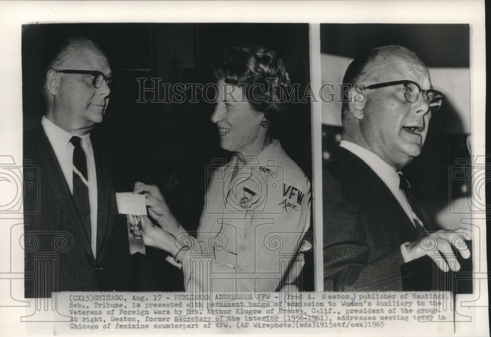 1965, Fred A. Seaton, publisher of Hastings Nebraska Tribune - Historic Images