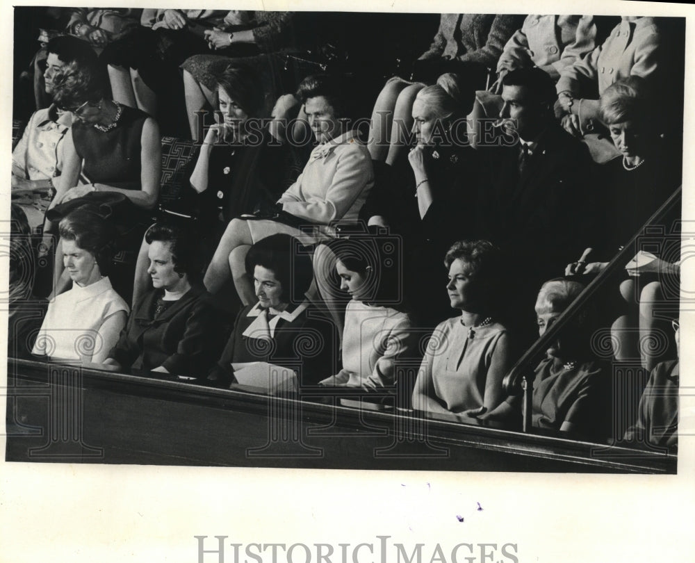 1967 Press Photo Family of Lyndon B. Johnson at State of the Union address - Historic Images