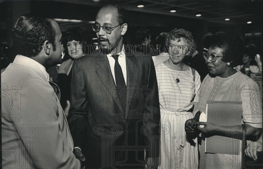 1988, Milwaukee school superintendent Robert S. Peterkin and others - Historic Images